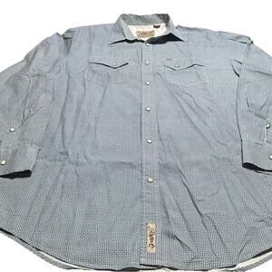 Rafter Mens Cowboy Blue Checkered Shirt